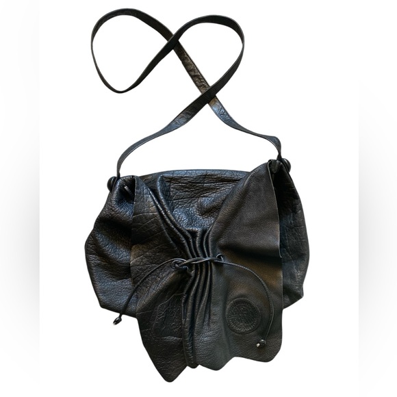 Carlos Falchi Handbags - Carlos Falchi Black Leather Crossbody Bag Made in USA Women's Bag